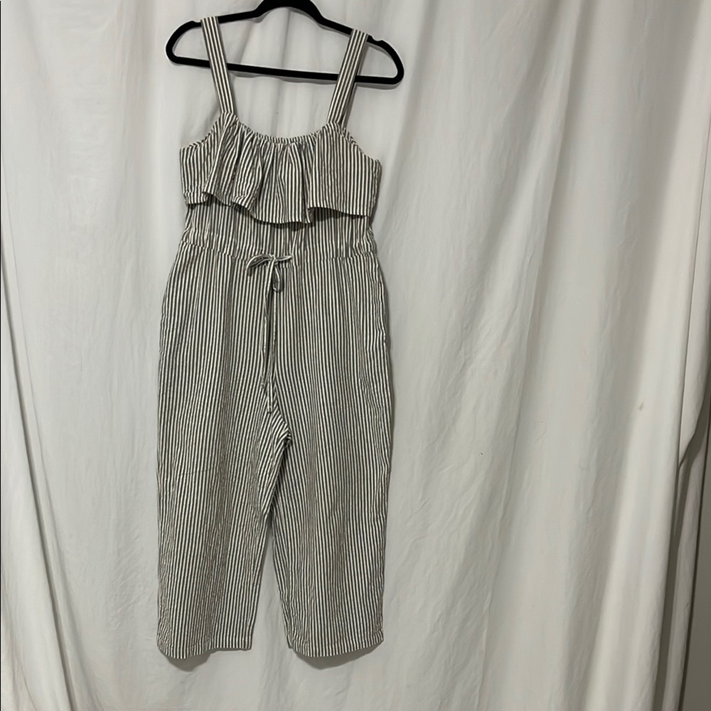 Zara Black and White Jumpsuit with Wide-Leg Design